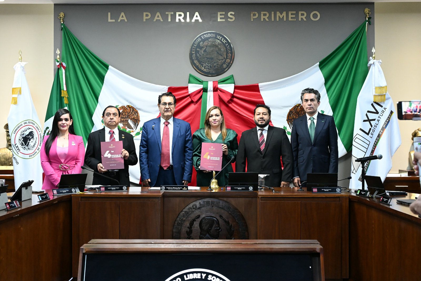 Congreso de Hidalgo recibió el cuarto Informe de Gobierno de la Administración Pública Estatal